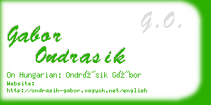 gabor ondrasik business card